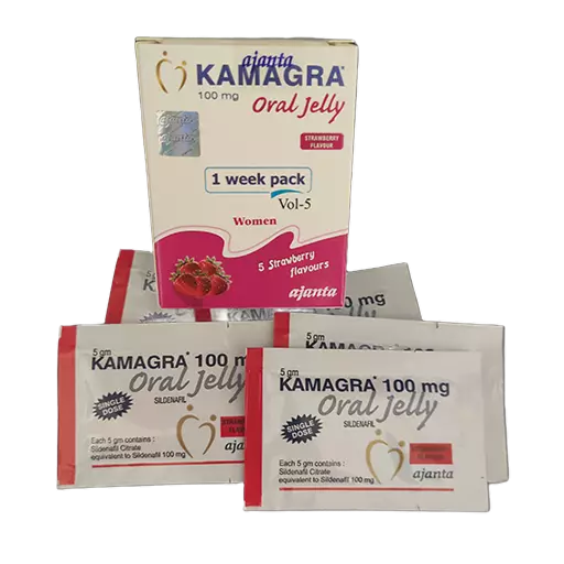 Kutija Kamagra Oral Jelly Women 1 week pack i više kesica 100 mg