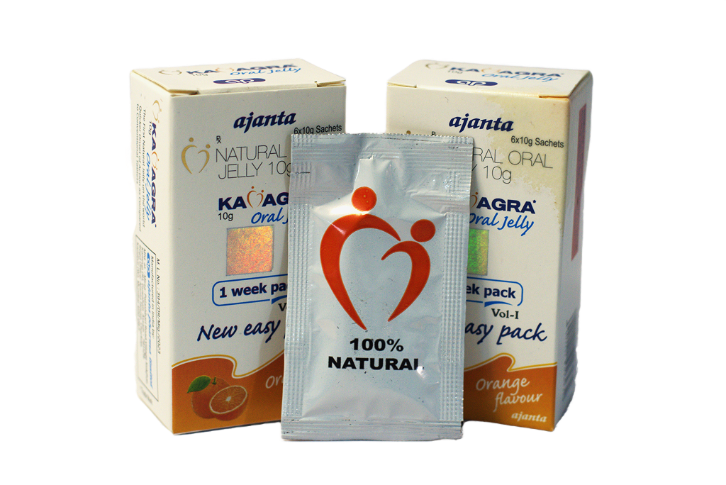 Dve kutije Biljna Kamagra Oral Jelly Ajanta sa kesicom 100% Natural između