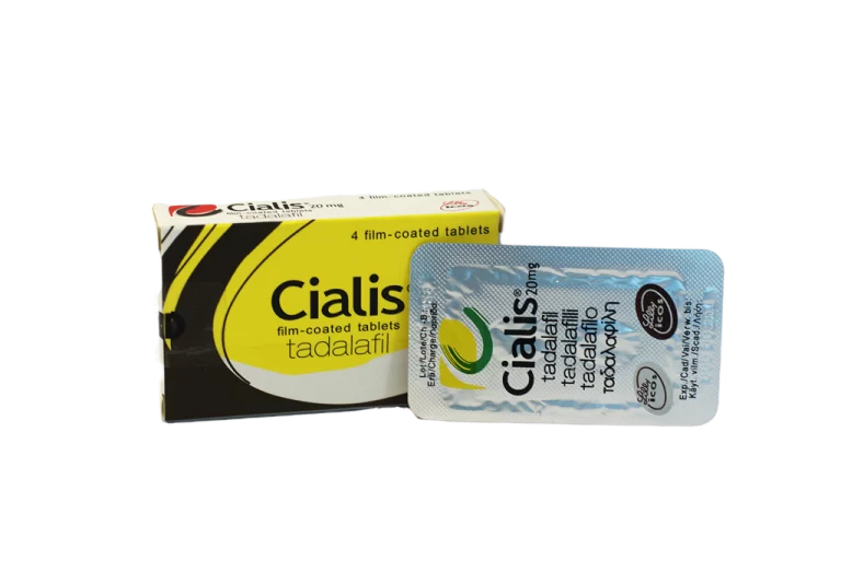 Kutija Cialis 20 mg tadalafil i blister pakovanje, 4 film tablete