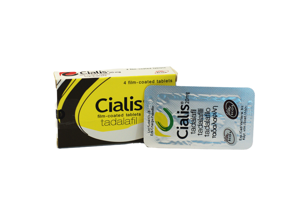 Kutija Cialis 20 mg tadalafil i blister pakovanje, 4 film tablete