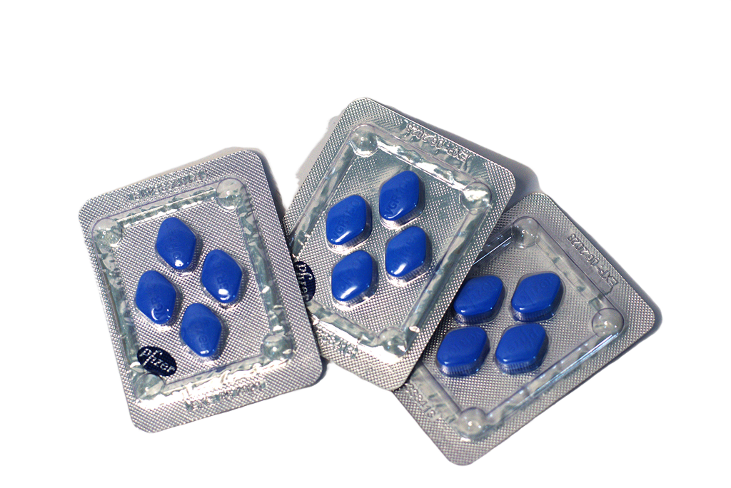 Tri blister pakovanja plavih dijamantnih tableta Viagra Pfizer