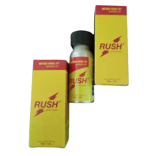 Dve žute kutije Rush 30 ml i bočica Rush Leather Cleaner između