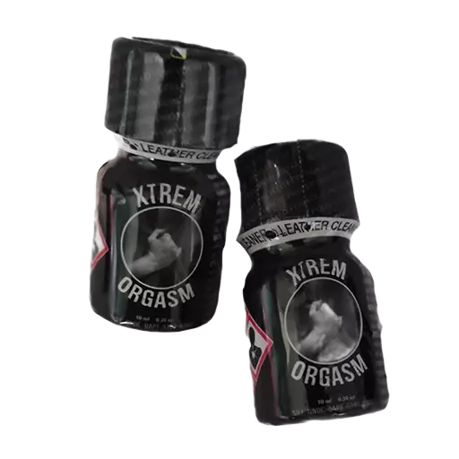 Dve crne bočice Xtream Orgasm Leather Cleaner 10 ml